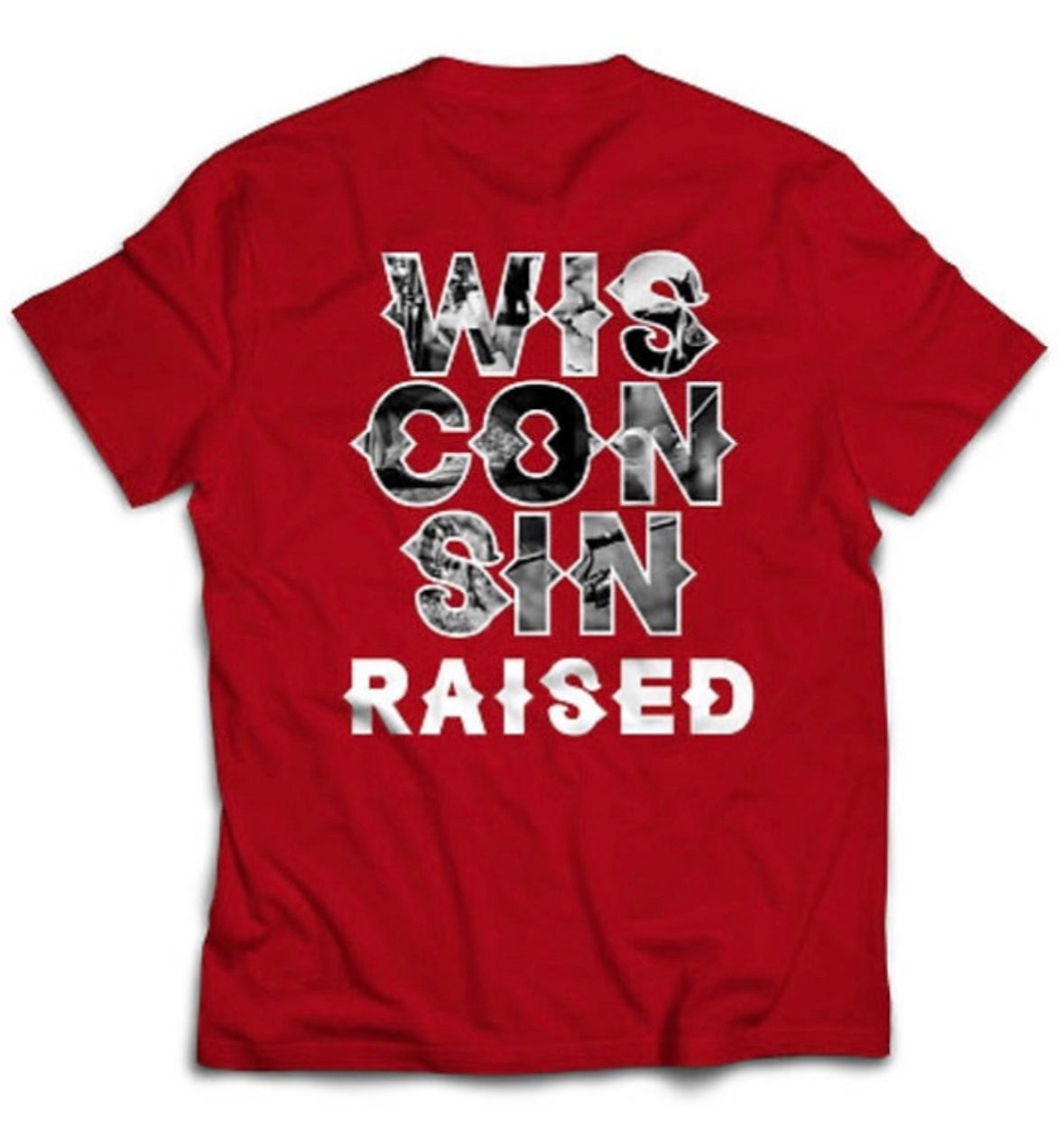 WISCONSIN RAISED RED TEE